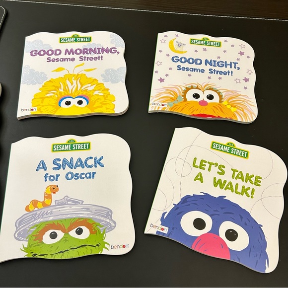 Lot of FIVE Sesame Street Shaped Board Books for Kids 3+ NEW - Picture 1 of 4
